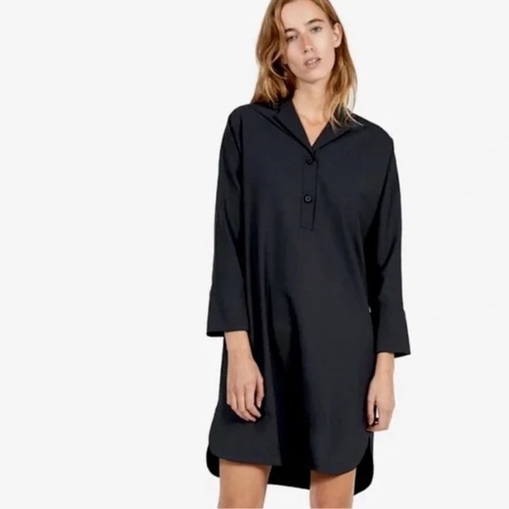 Everlane Black “Artist’s Smock” Shirtdress